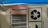 Маркировка даты производства на упаковках продуктов CERESIT