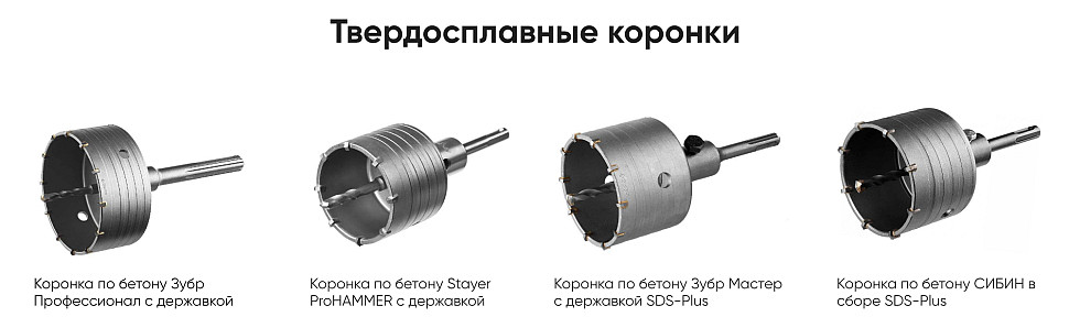 Твердосплавные коронки Твердосплавные коронки