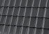 Черепица хребтовая начальная керамическая Roben Piemont трилистник graphit