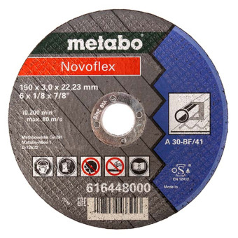 Круг отрезной по металлу Metabo Novoflex 150x3.0x22.23 мм (арт. 616448000)