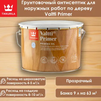 Антисептик Tikkivala (Tikkurila) Valtti Primer грунтовочный 9 л