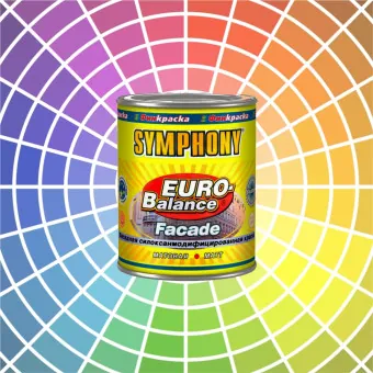 Краска SYMPHONY Euro-Balance Facade Siloxan фасадная база LAP 0.9 л