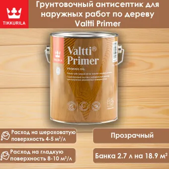 Антисептик Tikkivala (Tikkurila) Valtti Primer грунтовочный 2.7 л