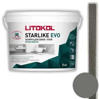 Затирка Litokol Starlike Evo S.125 grigio cemento 5 кг