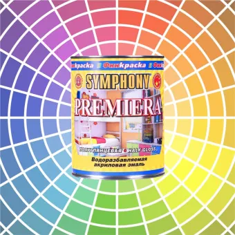 Эмаль Symphony Premiera универсальная база А полуглянцевая 0.9 л