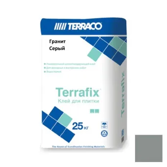 Клей для плитки и камня Terraco Terrafix Granite Grey серый 25 кг