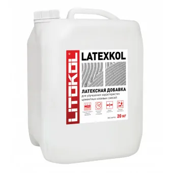 Латексная добавка Litokol Latexkol-m для цементных плиточных клеев 20 кг
