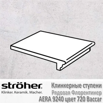 Клинкерные ступени флорентинер Stroeher Aera 340 х 240 х 12 мм цвет 9240.0720 baccar
