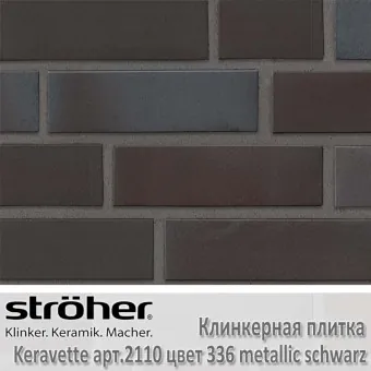 Клинкерная плитка Stroeher Keravette 240х71х11 мм 2110.336 metallic schwarz