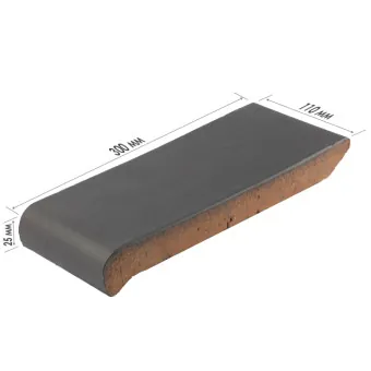 Клинкерный подоконник ZG Clinker графит 300х110х25 мм