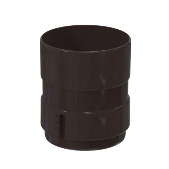 Муфта трубы GLC PVC 100 мм темно-коричневая RAL 8019