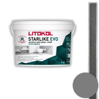 Затирка Litokol Starlike Evo S.120 grigio piombo 1 кг