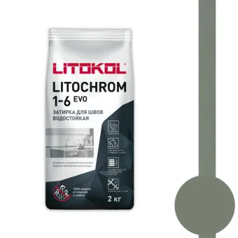 Затирка Litokol Litochrom 1-6 EVO LE.385 нефрит 2 кг