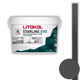 Затирка Litokol Starlike Evo S.140 nero grafite 1 кг