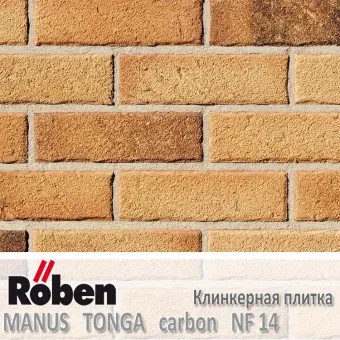 Клинкерная плитка Roben MANUS Tonga Carbon NF 14 240x14x71 мм