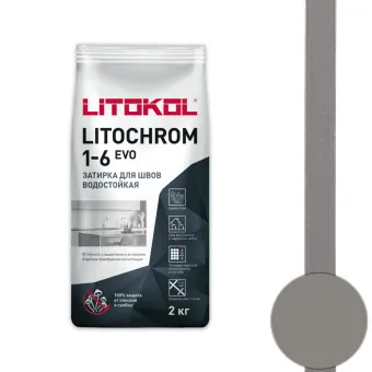 Затирка Litokol Litochrom 1-6 EVO LE.130 серая 2 кг