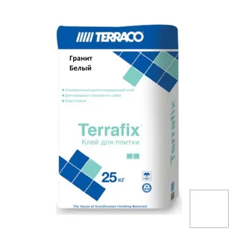 Клей для плитки и камня Terraco Terrafix Granite White белый 25 кг
