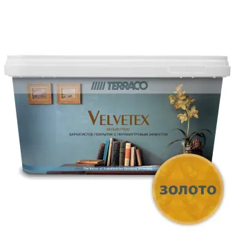 Декоративное покрытие Terraco Velvetex золото 5 кг