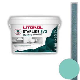 Затирка Litokol Starlike Evo S.320 azzurro caraibi 1 кг