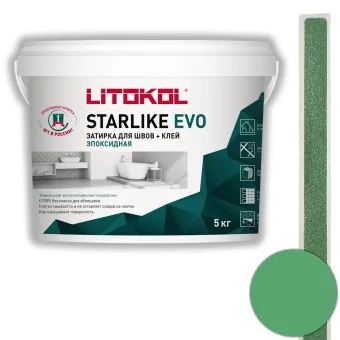 Затирка Litokol Starlike Evo S.420 verde prato 5 кг