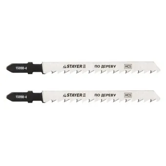 Полотна для электролобзика Stayer Professional T101D по дереву HCS 75 мм шаг 4 мм 2 шт (арт. 15990-4_z02)