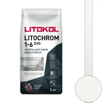 Затирка Litokol Litochrom 1-6 EVO LE.200 белая 5 кг