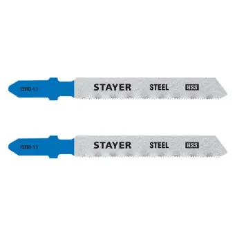 Полотна для электролобзика Stayer Professional T118G по металлу HSS 50 мм шаг 1.1 мм 2 шт (арт. 15993-1.1_z02)
