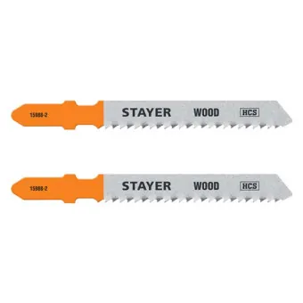 Полотна для электролобзика Stayer Professional T119B по дереву HCS 50 мм шаг 2 мм 2 шт (арт. 15988-2_z02)