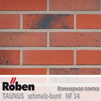 Клинкерная плитка Roben TAUNUS Schmelz-Bunt NF 14 240x14x71 мм