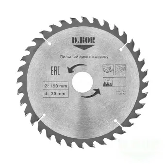 Диск пильный по дереву D.BOR 190x30/25.4 мм Z24 (арт. D-9K-801902405D)