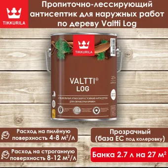 Антисептик Tikkivala (Tikkurila) Valtti Log база EC 2.7 л