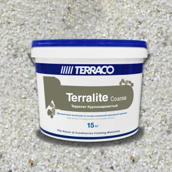 Декоративная штукатурка Terraco Terralite Coarse крупнозернистая 110-С 15 кг
