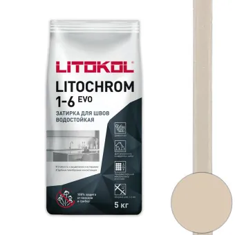 Затирка Litokol Litochrom 1-6 EVO LE.225 бежевая 5 кг