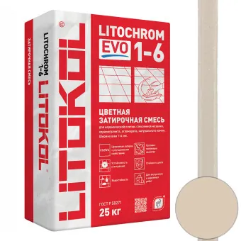 Затирка Litokol Litochrom 1-6 EVO LE.225 бежевая 25 кг