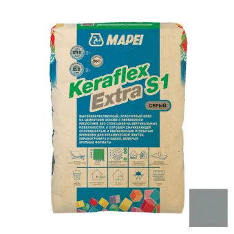 Клей для плитки и камня Mapei Keraflex Extra S1 серый 25 кг