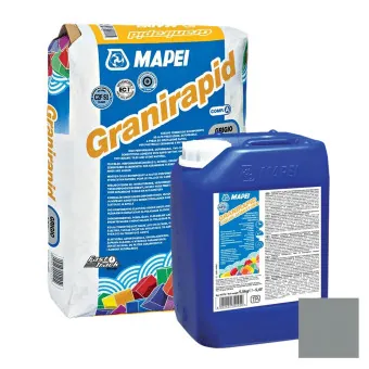 Клей для плитки и камня Mapei Granirapid (А+Б) серый 30.5 кг