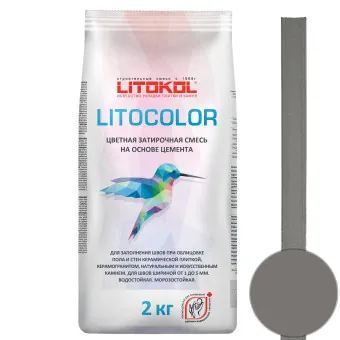 Затирка Litokol Litocolor L.12 темно-серая 2 кг