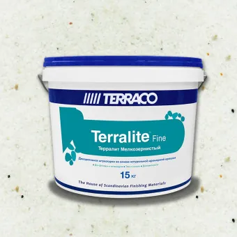 Декоративная штукатурка Terraco Terralite Fine мелкозернистая 02-F 15 кг