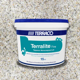 Декоративная штукатурка Terraco Terralite Fine мелкозернистая 04-F 15 кг