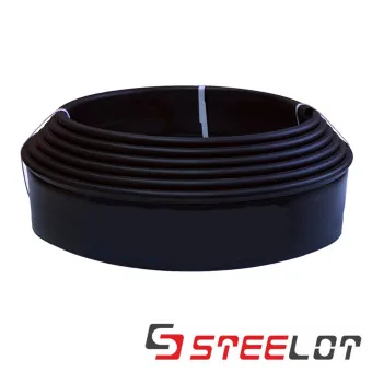 Пластиковый бордюр STEELOT Макси Кантри 10000х20х140 мм чёрный
