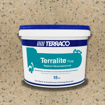 Декоративная штукатурка Terraco Terralite Fine мелкозернистая 41-F 15 кг
