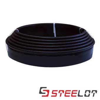Пластиковый бордюр STEELOT Мини Кантри 10000х20х80 мм чёрный