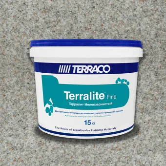 Декоративная штукатурка Terraco Terralite Fine мелкозернистая 91-F 15 кг