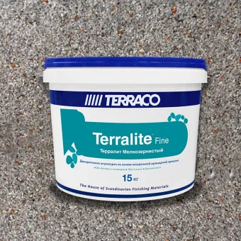 Декоративная штукатурка Terraco Terralite Fine мелкозернистая 92-F 15 кг