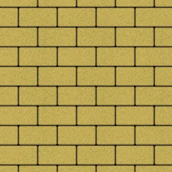 Тротуарная плитка Выбор ПРЯМОУГОЛЬНИК А.2.П.4 Гладкий Желтый 200х100х40 мм
