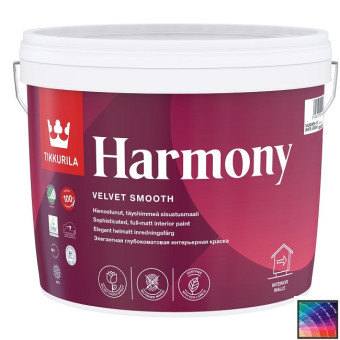 Краска Tikkurila Harmony для стен и потолков база A 2,7 л Краска Tikkurila Harmony для стен и потолков база A 2,7 л