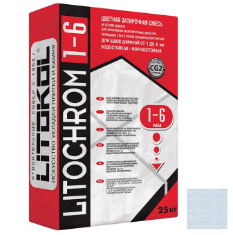 Затирка Litokol Litochrom 1-6 C.120 светло-голубая 25 кг Затирка Litokol Litochrom 1-6 C.120 светло-голубая 25 кг