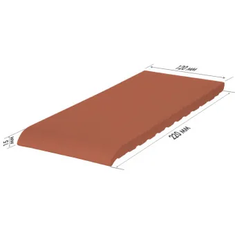 Клинкерная плитка King Klinker для подоконников Ruby red 01 220х120х15 мм