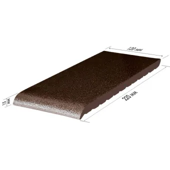 Клинкерная плитка King Klinker для подоконников Brown glazed 02 220х120х15 мм