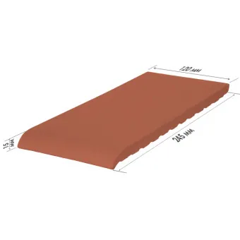 Клинкерная плитка King Klinker для подоконников Ruby red 01 245х120х15 мм
